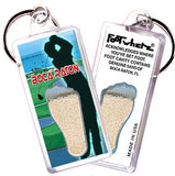 Boca Raton FootWhere® Souvenir Keychains. 6 Piece Set. Made in USA-FootWhere® Souvenirs