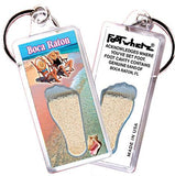Boca Raton FootWhere® Souvenir Keychains. 6 Piece Set. Made in USA-FootWhere® Souvenirs