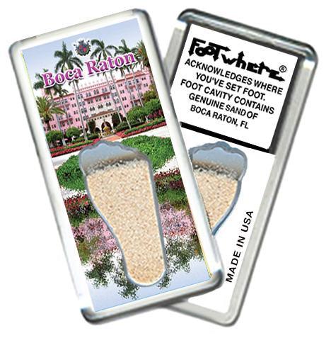 Boca Raton, FL FootWhere® Souvenir Fridge Magnet. Made in USA-FootWhere® Souvenirs