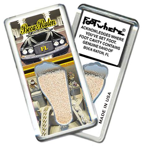 Boca Raton FootWhere® Souvenir Fridge Magnet. 6 Piece Set. Made in USA-FootWhere® Souvenirs