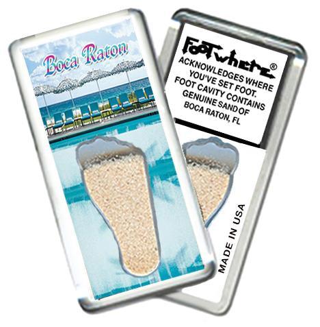 Boca Raton, FL FootWhere® Souvenir Fridge Magnet. Made in USA-FootWhere® Souvenirs