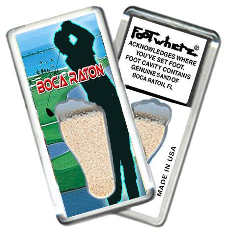 Boca Raton, FL FootWhere® Souvenir Fridge Magnet. Made in USA-FootWhere® Souvenirs
