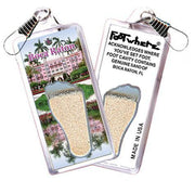 Boca Raton, FL FootWhere® Souvenir Zipper-Pull. Made in USA-FootWhere® Souvenirs