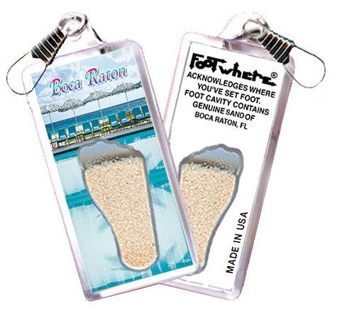 Boca Raton FootWhere® Souvenir Zipper-Pulls. 6 Piece Set. Made in USA-FootWhere® Souvenirs