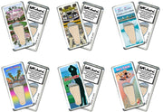 Boca Raton FootWhere® Souvenir Fridge Magnet. 6 Piece Set. Made in USA-FootWhere® Souvenirs