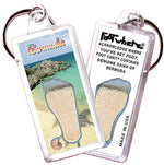 Load image into Gallery viewer, Bermuda FootWhere® Souvenir Keychains. 6 Piece Set. Made in USA-FootWhere® Souvenirs

