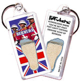 Bermuda FootWhere® Souvenir Keychain. Made in USA-FootWhere® Souvenirs