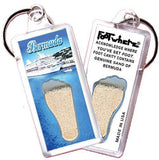 Bermuda FootWhere® Souvenir Keychain. Made in USA-FootWhere® Souvenirs