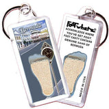 Bermuda FootWhere® Souvenir Keychain. Made in USA-FootWhere® Souvenirs