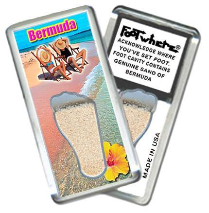 Bermuda FootWhere® Souvenir Magnet. Made in USA-FootWhere® Souvenirs