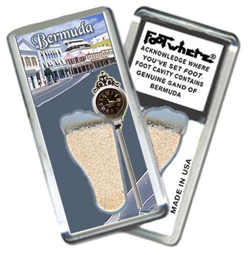 Bermuda FootWhere® Souvenir Fridge Magnets. 6 Piece Set. Made in USA-FootWhere® Souvenirs