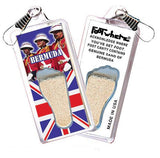 Bermuda FootWhere® Souvenir Zipper-Pulls. 6 Piece Set. Made in USA-FootWhere® Souvenirs