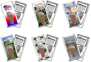Baton Rouge FootWhere® Souvenir Fridge Magnets. 6 Piece Set. Made in USA-FootWhere® Souvenirs