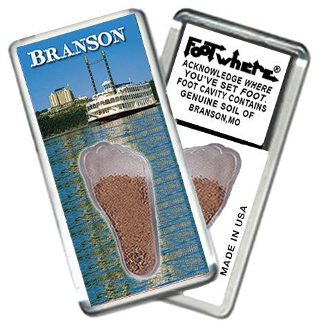 Branson FootWhere® Souvenir Fridge Magnets. 6 Piece Set. Made in USA-FootWhere® Souvenirs