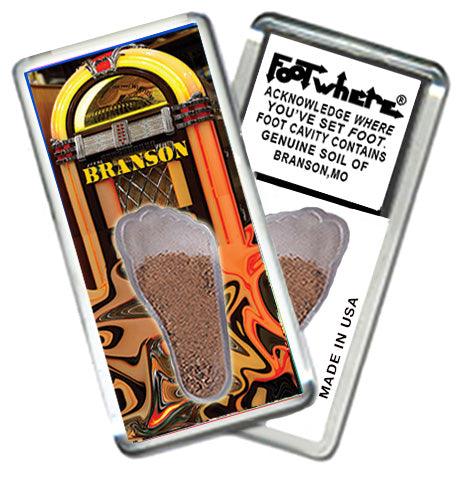 Branson FootWhere® Souvenir Fridge Magnets. 6 Piece Set. Made in USA-FootWhere® Souvenirs