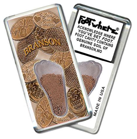 Branson, MO FootWhere® Souvenir Fridge Magnet. Made in USA-FootWhere® Souvenirs