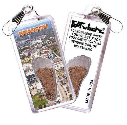 Branson FootWhere® Souvenir Zipper-Pulls. 6 Piece Set. Made in USA-FootWhere® Souvenirs