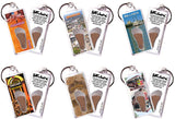Branson FootWhere® Souvenir Keychains. 6 Piece Set. Made in USA-FootWhere® Souvenirs