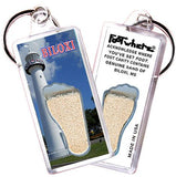 Biloxi FootWhere® Souvenir Keychains. 6 Piece Set. Made in USA-FootWhere® Souvenirs