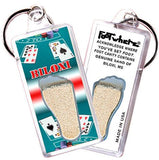 Biloxi FootWhere® Souvenir Keychains. 6 Piece Set. Made in USA-FootWhere® Souvenirs