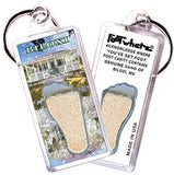 Biloxi FootWhere® Souvenir Keychains. 6 Piece Set. Made in USA-FootWhere® Souvenirs