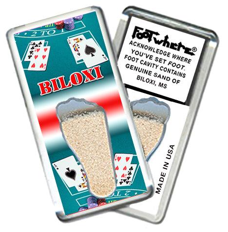 Biloxi FootWhere® Souvenir Fridge Magnets. 6 Piece Set. Made in USA-FootWhere® Souvenirs
