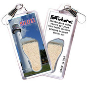 Biloxi FootWhere® Souvenir Zipper-Pulls. 6 Piece Set. Made in USA-FootWhere® Souvenirs
