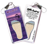 Biloxi, MS FootWhere® Souvenir Zipper-Pull. Made in USA-FootWhere® Souvenirs