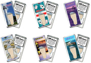 Biloxi FootWhere® Souvenir Fridge Magnets. 6 Piece Set. Made in USA-FootWhere® Souvenirs