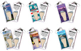 Biloxi FootWhere® Souvenir Zipper-Pulls. 6 Piece Set. Made in USA-FootWhere® Souvenirs