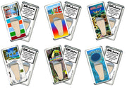 Belize FootWhere® Souvenir Fridge Magnets. 6 Piece Set. Made in USA - FootWhere® Souvenir Shop