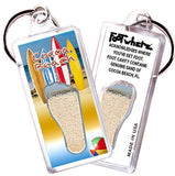 Cocoa Beach FootWhere® Souvenir Keychains. 6 Piece Set. Made in USA-FootWhere® Souvenirs