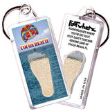 Cocoa Beach FootWhere® Souvenir Keychains. 6 Piece Set. Made in USA-FootWhere® Souvenirs
