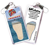 Cocoa Beach, FL FootWhere® Souvenir Zipper-Pull. Made in USA-FootWhere® Souvenirs