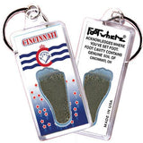 Cincinnati FootWhere® Souvenir Keychains. 6 Piece Set. Made in USA-FootWhere® Souvenirs