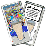 Cocoa Beach FootWhere® Souvenir Fridge Magnets. 6 Piece Set. Made in USA-FootWhere® Souvenirs