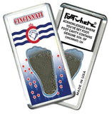Cincinnati FootWhere® Souvenir Fridge Magnet. Made in USA-FootWhere® Souvenirs
