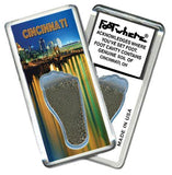 Cincinnati FootWhere® Souvenir Fridge Magnet. Made in USA-FootWhere® Souvenirs