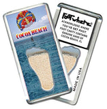 Cocoa Beach FootWhere® Souvenir Fridge Magnets. 6 Piece Set. Made in USA-FootWhere® Souvenirs