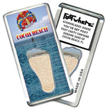 Cocoa Beach FootWhere® Souvenir Fridge Magnet. Made in USA-FootWhere® Souvenirs