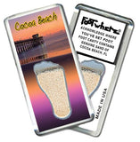 Cocoa Beach FootWhere® Souvenir Fridge Magnets. 6 Piece Set. Made in USA-FootWhere® Souvenirs
