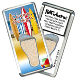 Cocoa Beach FootWhere® Souvenir Fridge Magnets. 6 Piece Set. Made in USA-FootWhere® Souvenirs