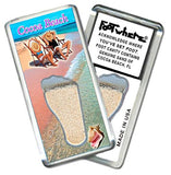 Cocoa Beach FootWhere® Souvenir Fridge Magnets. 6 Piece Set. Made in USA-FootWhere® Souvenirs