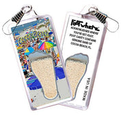 Cocoa Beach FootWhere® Souvenir Zipper-Pulls. 6 Piece Set. Made in USA - FootWhere® Souvenir Shop