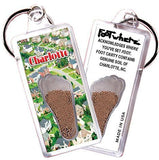 Charlotte FootWhere® Souvenir Keychain. Made in USA-FootWhere® Souvenirs