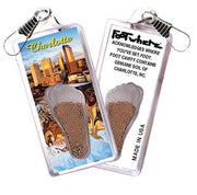 Charlotte FootWhere® Souvenir Zipper-Pull. Made in USA-FootWhere® Souvenirs