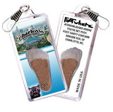 Charlotte FootWhere® Souvenir Zipper-Pull. Made in USA-FootWhere® Souvenirs