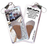 Charlotte FootWhere® Souvenir Zipper-Pull. Made in USA-FootWhere® Souvenirs