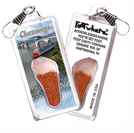 Chattanooga FootWhere® Souvenir Zipper-Pulls. 6 Piece Set. Made in USA-FootWhere® Souvenirs