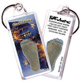 Catalina Island FootWhere® Souvenir Keychain. Made in USA-FootWhere® Souvenirs
